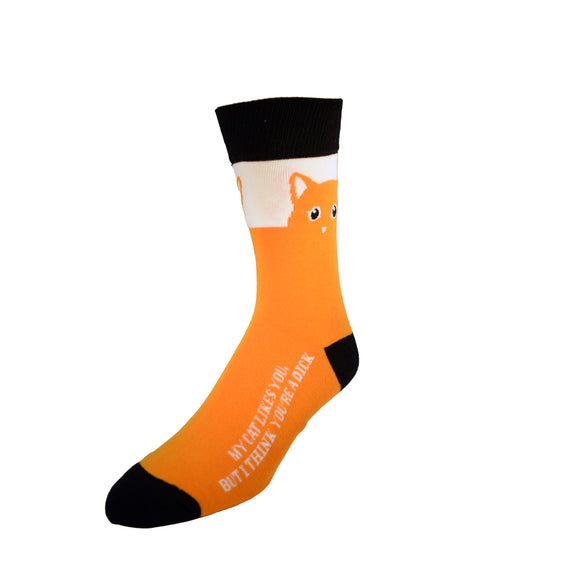 My Cat Likes You Mens Socks