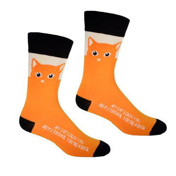 My Cat Likes You Mens Socks