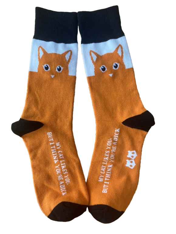 My Cat Likes You Mens Socks