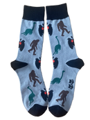 Bigfoot, Nessie and Mothman Men's Socks and Car Coasters Gift Basket-2