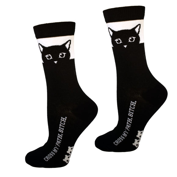 Cross My Path Womens Sock