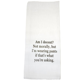 Am I Decent Tea Towel