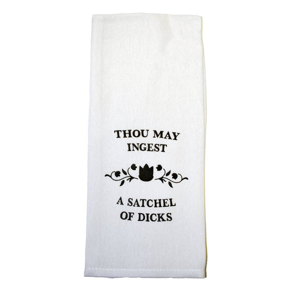 A Satchel of Dicks Tea Towel
