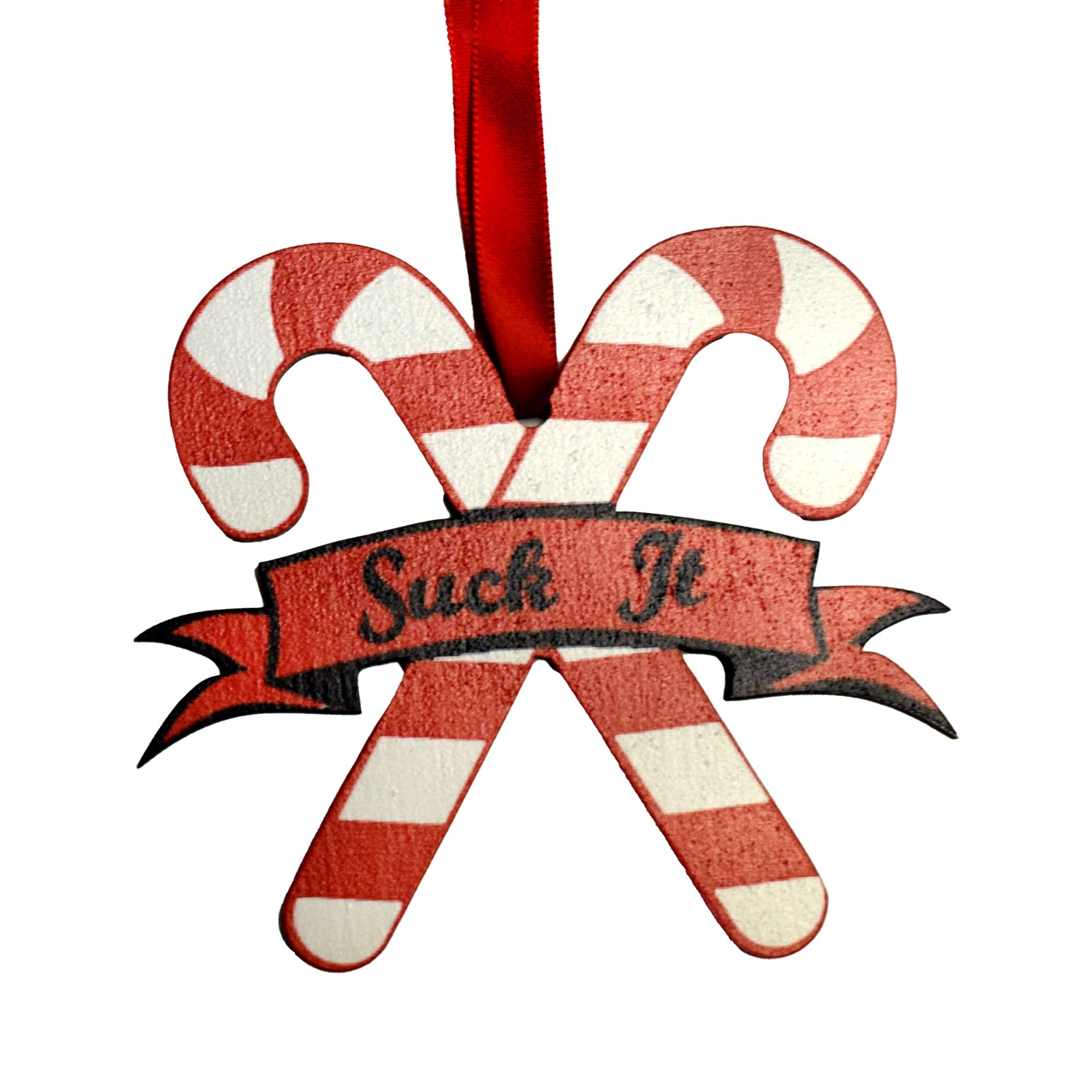 Suck It Candy Cane Ornament