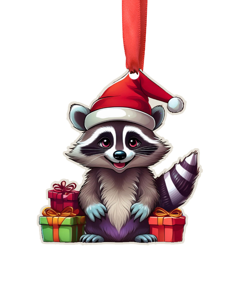 Christmas Raccoon Ornament
