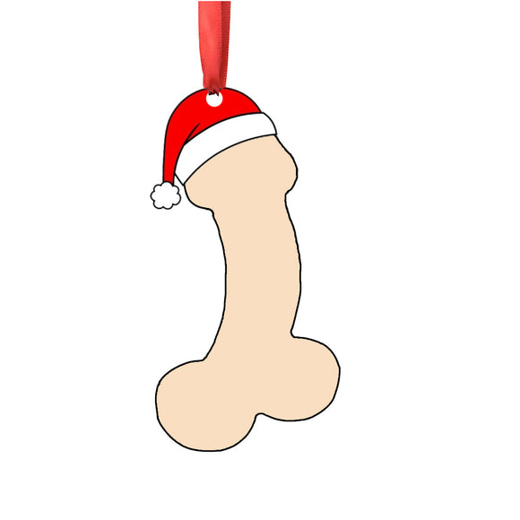 Penis with  Santa Hat Ornament