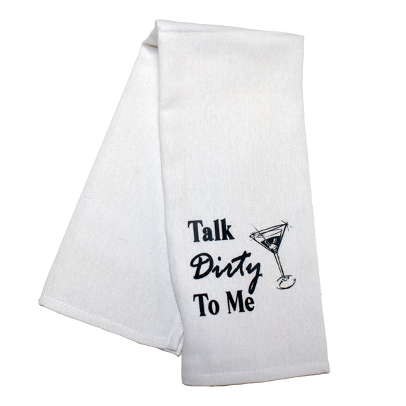 Talk Dirty to Me Martini Tea Towel