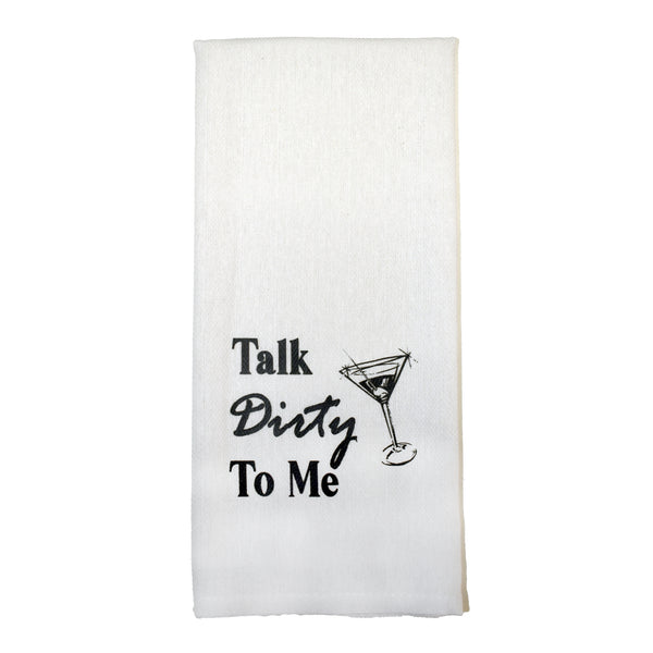Talk Dirty to Me Martini Tea Towel