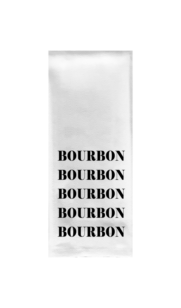 Bourbon Script Tea Towel