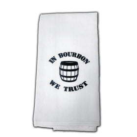 In Bourbon We Trust Tea Towel