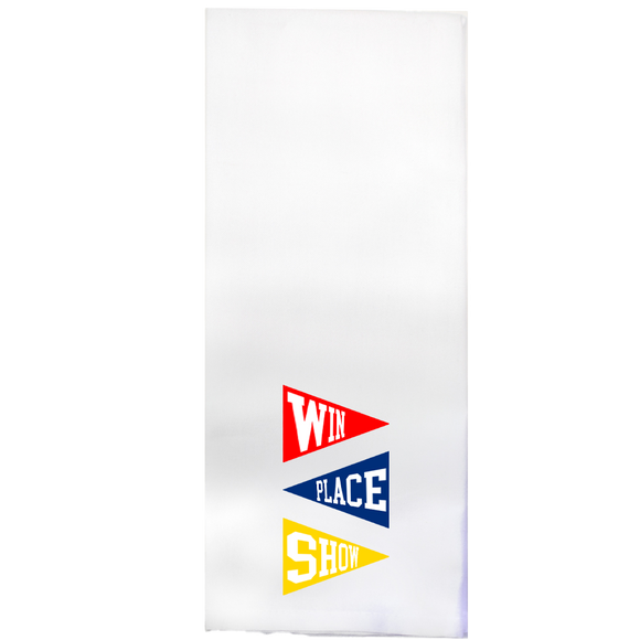 Win Place Show Printed Color Tea Towel