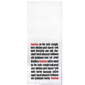 Bourbon Words Printed Color Tea Towel