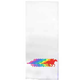 Derby Horses in Rainbow Printed Color Tea Towel