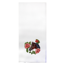 Derby Horse and Roses Printed Color Tea Towel