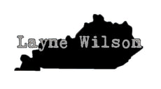 Kentucky Shape with Louisville Night Skyline | Layne Wilson