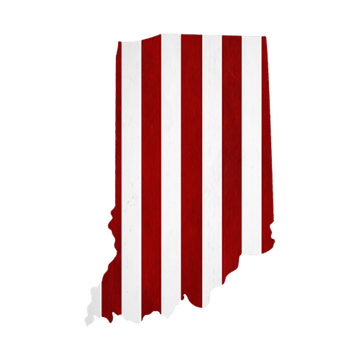 Indiana Hoosier Stripes Wooden Magnet