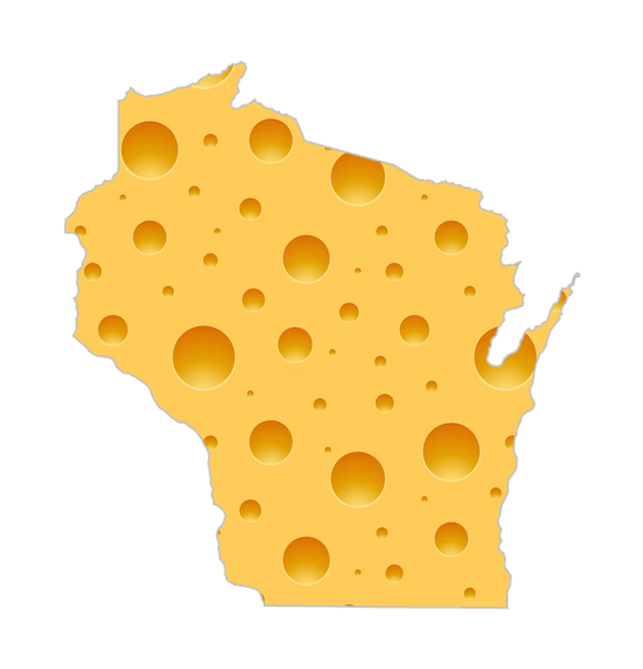 Wisconsin Cheese Wooden Magnet
