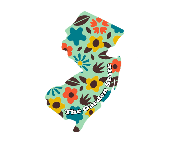 New Jersey the Garden State Wooden Magnet