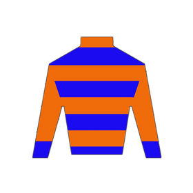 Derby Silk in Orange and Blue Wooden Magnet