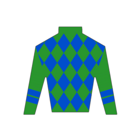 Derby Silk in Blue and Green Wooden Magnet