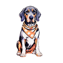 Tennessee Bluetick Coonhound Wooden Magnet-1