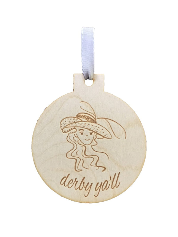 Derby Yall Engraved Ornament