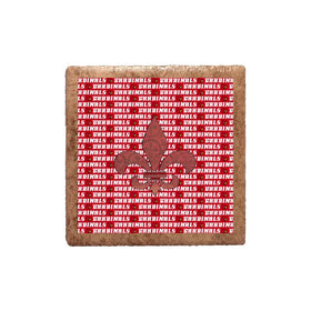 Red Paisley Fleur de Lis Shape on Cardinals Magnet