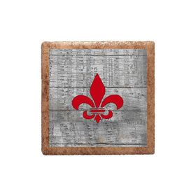 Red Fleur de Lis on Music Magnet