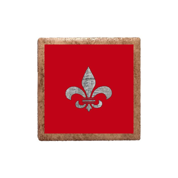 Music Fleur de Lis on Red Magnet