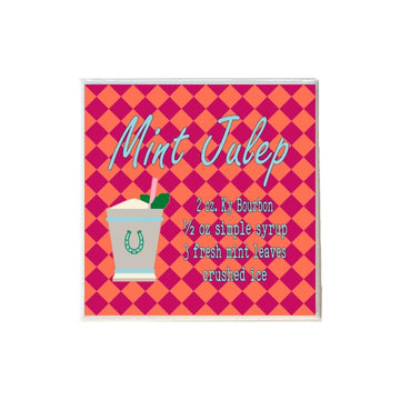 Mint Julep Recipe Derby Coaster