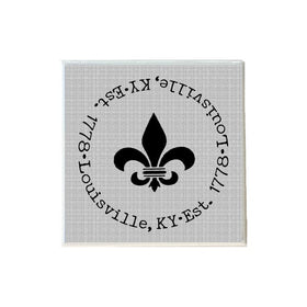 Round Fleur de Lis Coaster