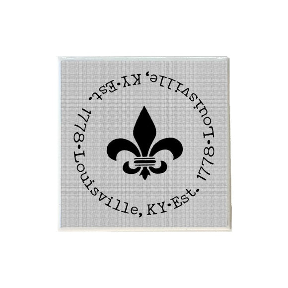 Round Fleur de Lis Coaster