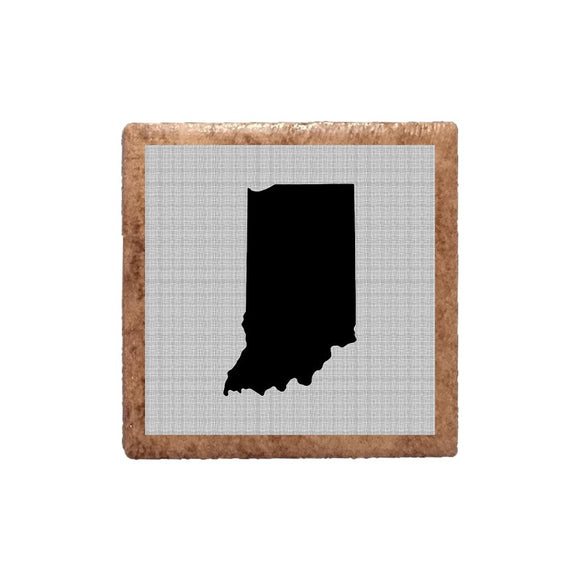 Indiana Shape Grey and Black Ceramic Magnet