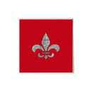Music Fleur de Lis on Red Coaster-1