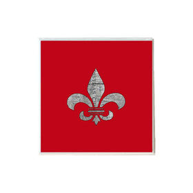 Music Fleur de Lis on Red Coaster