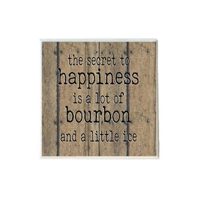 Secret to Happiness Bourbon and Ice Coaster