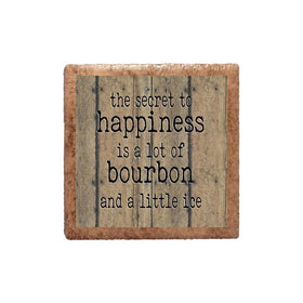 Secret to Happiness Bourbon and Ice Magnet