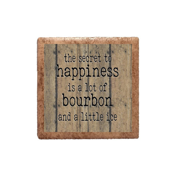 Secret to Happiness Bourbon and Ice Magnet
