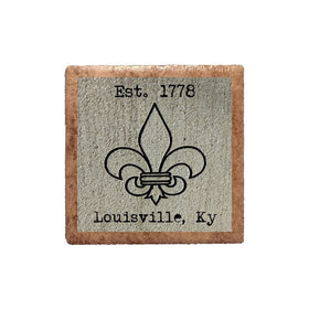 Concrete Fleur de Lis Magnet