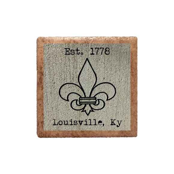Concrete Fleur de Lis Magnet