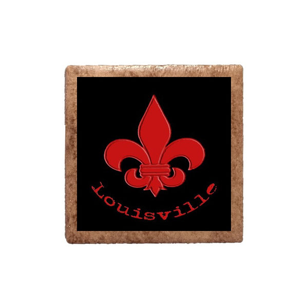 Fleur de Lis Red Louisville Magnet