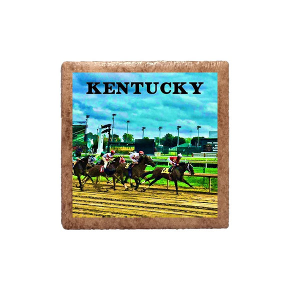 Derby Vintage Blue Race Magnet