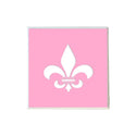 Spring Fleur de Lis White on Pink Coaster
