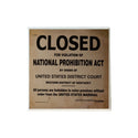 Prohibition Closed Coaster