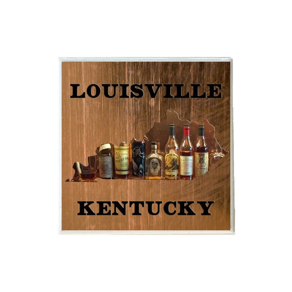 Louisville Kentucky Copper & Bourbon Coaster