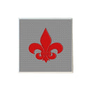 Fleur de Lis Red Wax Coaster-1