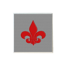 Fleur de Lis Red Wax Coaster