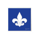 Fleur de Lis Blue and White Coaster-1