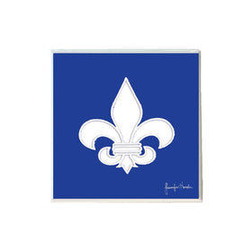 Fleur de Lis Blue and White Coaster