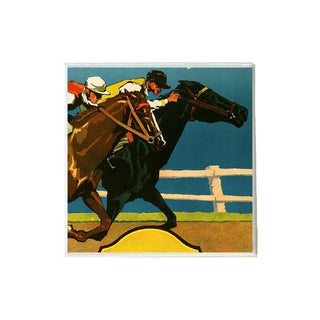 Derby Vintage Ad Horses Racing Coaster